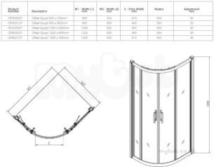 Shower Enclosures -  Outfit Offset Quad 1200x800mm Left Hand Or Right Hand Of8000cp