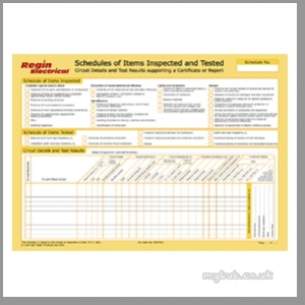 Regin Products -  Regin Regpe3 Elec Test Results Schedule