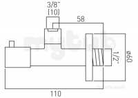 Vado Brassware -  Contemp Angle Valve W/m Quarter Turn