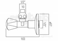 Vado Brassware -  Luxury Angle Valve Wall Mountd 1/2 Inch X1/2in