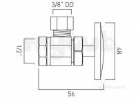 Vado Brassware -  American Angle Valve 1/2 Inch W/m Npt Inlet