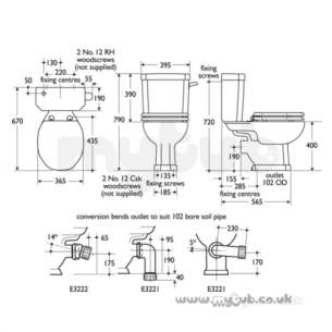 Ideal Standard Classic -  Ideal Standard Plaza E3680 Cc H/o Pan White