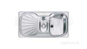 Sissons Stainless Steel Sinks -  Franke Eux651 Inset 1.5b Rev Sink Ss