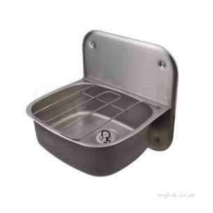 Twyford Stainless Steel -  Wall Hung Bucket Sink Wit Splashback And Grid Ps5044ss