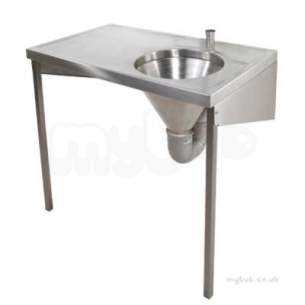 Twyford Stainless Steel -  1000 Disposal Hopper And Worktop Top Inlet Left Hand Drainer Htm64 Duh Ps8101ss