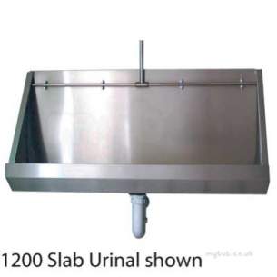 Twyford Stainless Steel -  Twyford 1200 Urinal Wall Hung Ps8201ss