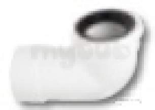 WC Pan Connectors Polypropylene -  Solpan 90 Degree S 4in/110mm Pvcu Pvc429w