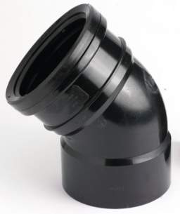 Osma Above Ground Drainage Fittings -  Wavin Osmas Pvc-u Bend 45 Bk 110