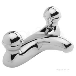 Twyfords Contemporary Brassware -  Radius Deck Mounted 2 Tap Bath Filler Ra5255cp