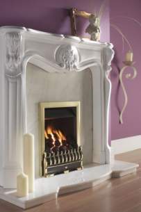 Flavel Gas Fires -  Brass Richmond Plus Natural Gas High Efficiency Inset Fire With Slide Control
