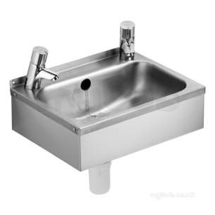 Denholm 2 Stainless Steel 46cm Washbasin With Right Hand Taphole