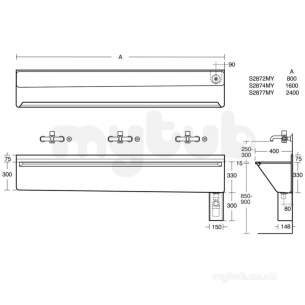 Armitage Shanks Commercial Sanitaryware -  Armitage Shanks Firth Sink 80x45 Pol S/s Right Hand Waste Cover And Hangers