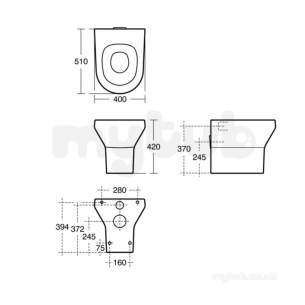 Armitage Shanks Commercial Sanitaryware -  Armitage Shanks Sentry21 Btw Wc C/wtactile Controls And Cist