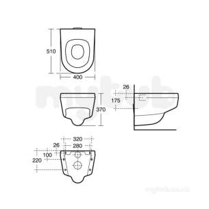 Armitage Shanks Commercial Sanitaryware -  Armitage Shanks Sentry21 Wc C/w Wave-on Controls And Cistern