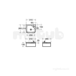 Armitage Shanks Commercial Sanitaryware -  Armitage Shanks Purita S5449 Fntain 23x30 Pol S/s Wall Hung