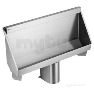 Armitage Shanks Commercial Sanitaryware -  Armitage Shanks Kinloch 2 Urinal S6388 1200mm Right Hand Pol Ss