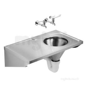 Armitage Shanks Commercial Sanitaryware -  Armitage Shanks Stirling Slopper 100x60 Pol S/s Bi Rh