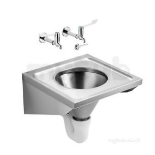 Armitage Shanks Commercial Sanitaryware -  Armitage Shanks Leven Slopper 60x60 Pol S/s Bi And B/grtg