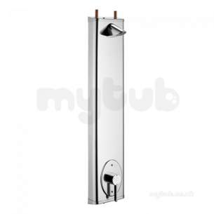 Armitage Shanks Commercial Sanitaryware -  Armitage Shanks Kirn Shower Panel Pre Plumbed Pol S/s Push Button S7873