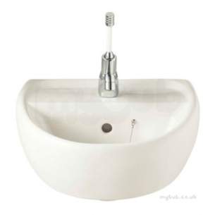 Twyfords Commercial Sanitaryware -  Sola Washbasin 400x345 1 Tap Sa4111wh