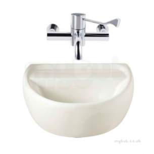 Twyfords Commercial Sanitaryware -  Sola Medical Washbasin 400x345 0 Tap Sa4150wh