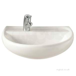 Twyfords Commercial Sanitaryware -  Sola Medical Washbasin 600x460 1 Tap Left Hand Sa4356wh