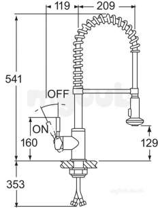 Deva Brassware -  Deva Slinky Monobloc Sink Mixer Cp