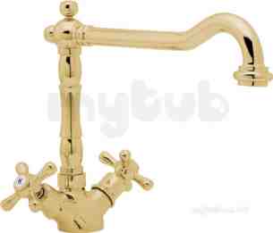 Deva Brassware -  Sm054/501 Brittany Gold Mono Sink Mixer