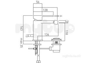 Vado Brassware -  Mono Bidet Mixer Single Lever Deck Mount Plus