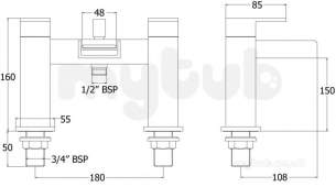 Deva Brassware -  Deva Sparkle Bath Shower Mixer Cp