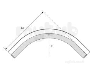 Hepworth Plastidrain -  160mm 87.1/2 Bend 600mm Radius 6p07c