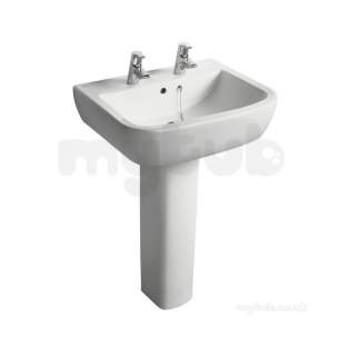 Ideal Standard Tempo Sanitaryware -  Ideal Standard Tempo T0584 600mm One Tap Hole Basin White