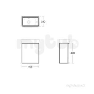 Ideal Jasper Morrison Strada Soft Mood Furniture -  Softmood Guest 405mm Unit 1 Door Mt Lbrn