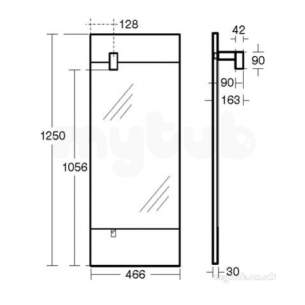 Ideal Standard Art and design Accessories -  Ideal Standard Tonic Guest N1067 48cm Center Mirror With Light