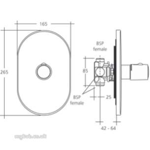 Ideal Standard Showers -  Ideal Standard Ascari A3975 Tt B/i S/thrm Trim Kit 2 Cp