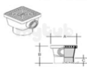 Marley Underground -  Marley 110mm Gully Hopper Square Ug48