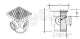 Marley Underground -  110mm Bottle Gully C/w Frame And Grid Ug50