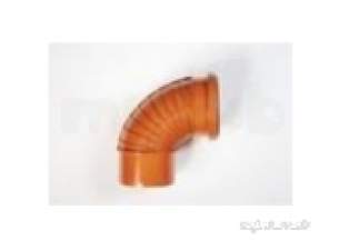 Polypipe Underground Drainage -  110mm X 87.5d P/rib Single Sckt Bend Ur412