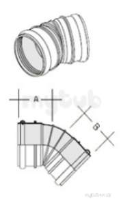 Marley Underground -  160mm X 15deg Double Socket Bend Umb11c