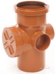 Polypipe Underground Drainage -  Access Pipe 6in/160mm Single Socket Plain Only Usa643