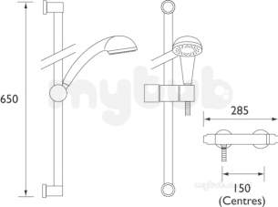 Bristan Brassware -  Combi Value Bar Showr And Single Mode Kit Ch