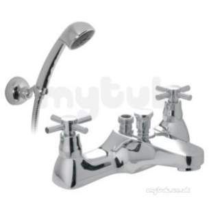 Vado Brassware -  2 Hole B/shower Mixer Deck Mount Plus Shower Kit Vec-130/cd Plus K-c/p