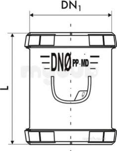 Marley Hdpe Range -  Mpd Dblue Slip Coupler 40 Vmp-040-000-00d