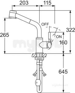 Deva Brassware -  Vision Sink Mixer With Pull Out Rinse Cp