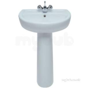 Twyford View Total Install -  View Ti Vw4221 550mm One Tap Hole Basin White Vw4221wh