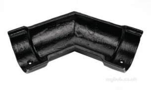 Alumasc Painted Cast Iron Hr Gutter -  5 Inch X 135deg Beaded Half Round Angle /pa