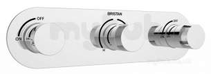 Bristan Showering -  Tria Shower Valve With Integral Twin Stopcocks Chrome Tri Shc3stp C