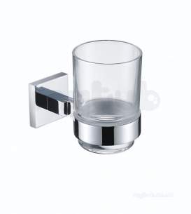 Bristan Accessories -  Sq Hold C Square Tumbler And Holder