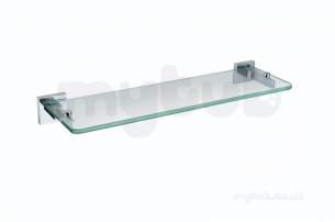 Bristan Accessories -  Sq Shelf C Square Glass Shelf 467mm