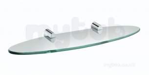 Bristan Accessories -  Ov Shelf C Oval Glass Shelf 495mm